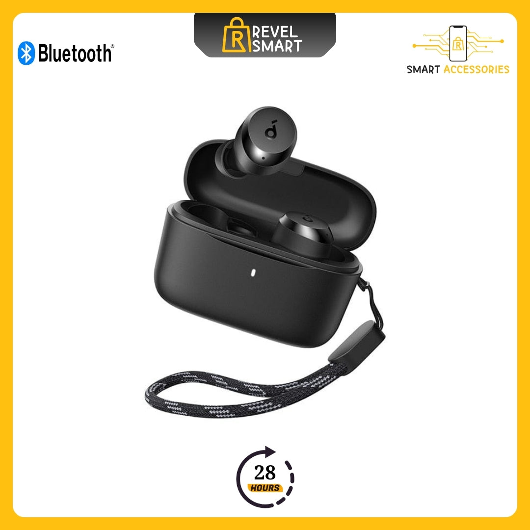 Soundcore, Wireless Earbuds, Version A20i, Supports Bluetooth 5.3, Playtime up to 28 Hours, Color Black