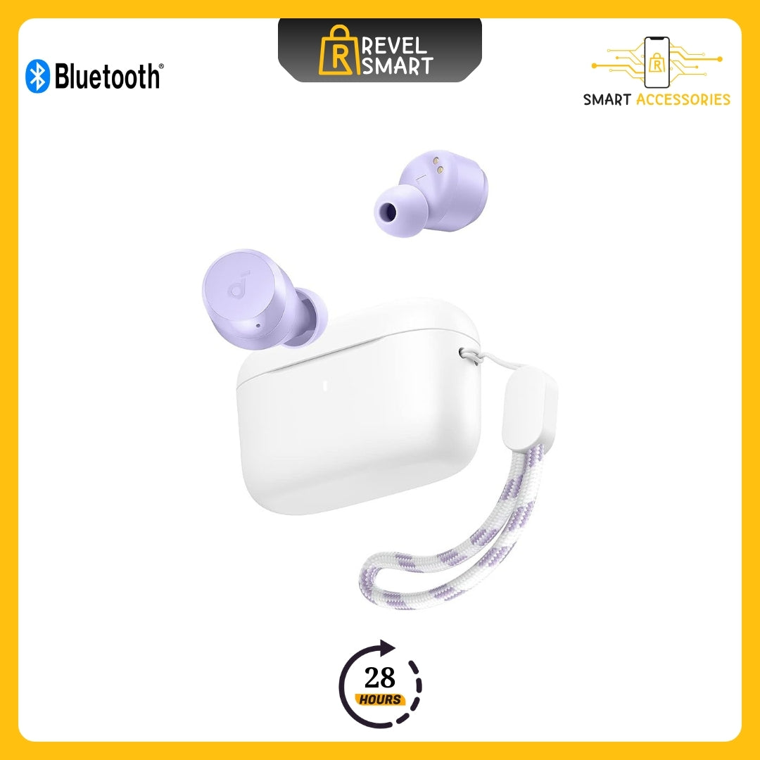 Soundcore, Wireless Earbuds, Version A20i, Supports Bluetooth 5.3, Playtime up to 28 Hours, Color Purple