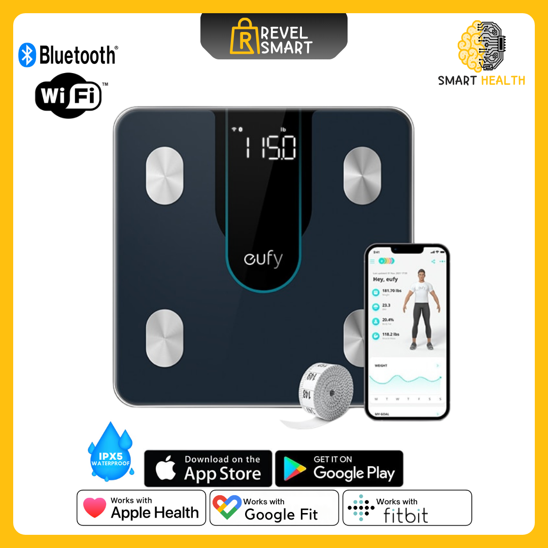 eufy, Smart Scale Digital for the body, with Wi-Fi and Bluetooth, P2 version