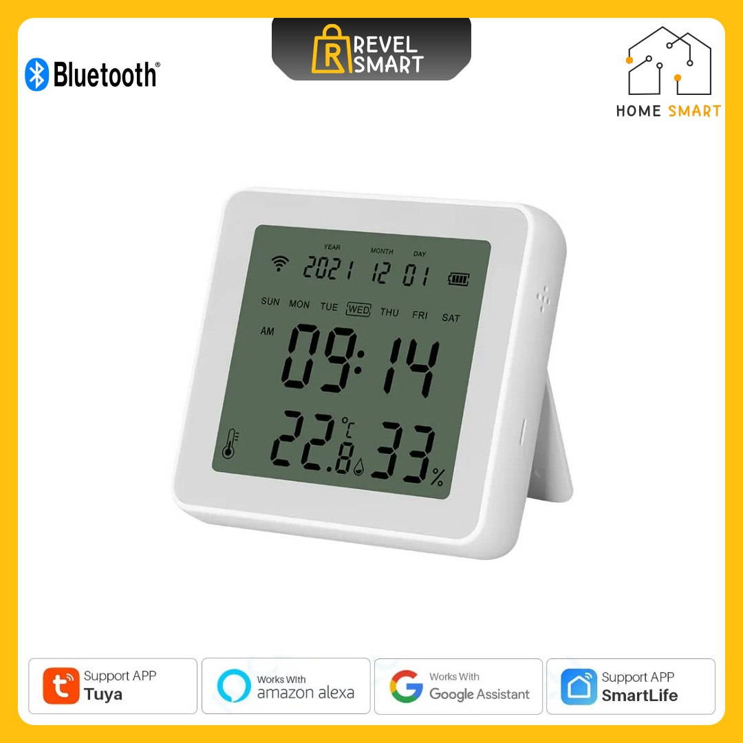 Temperature Humidity Sensor Bluetooth, With LCD Display Backlight