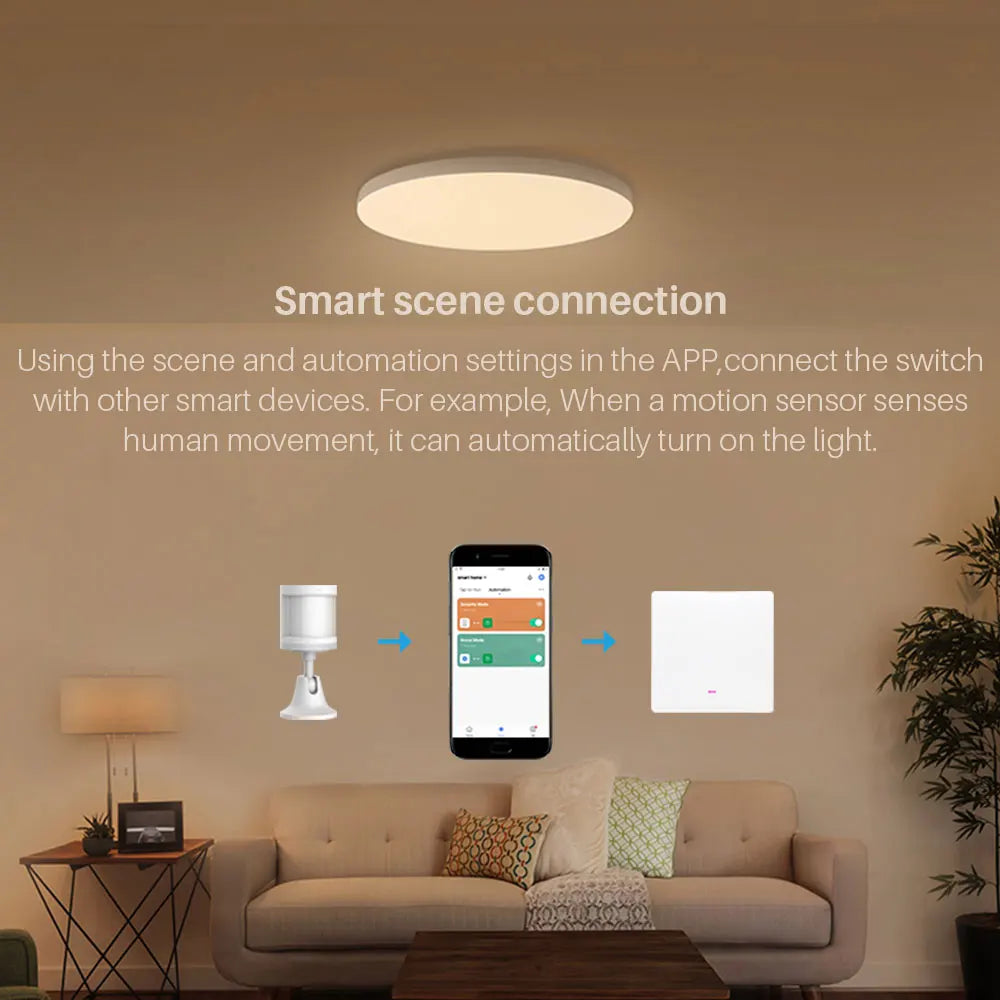Smart Wall Light Switches, Supports WIFI, maxload 2400W