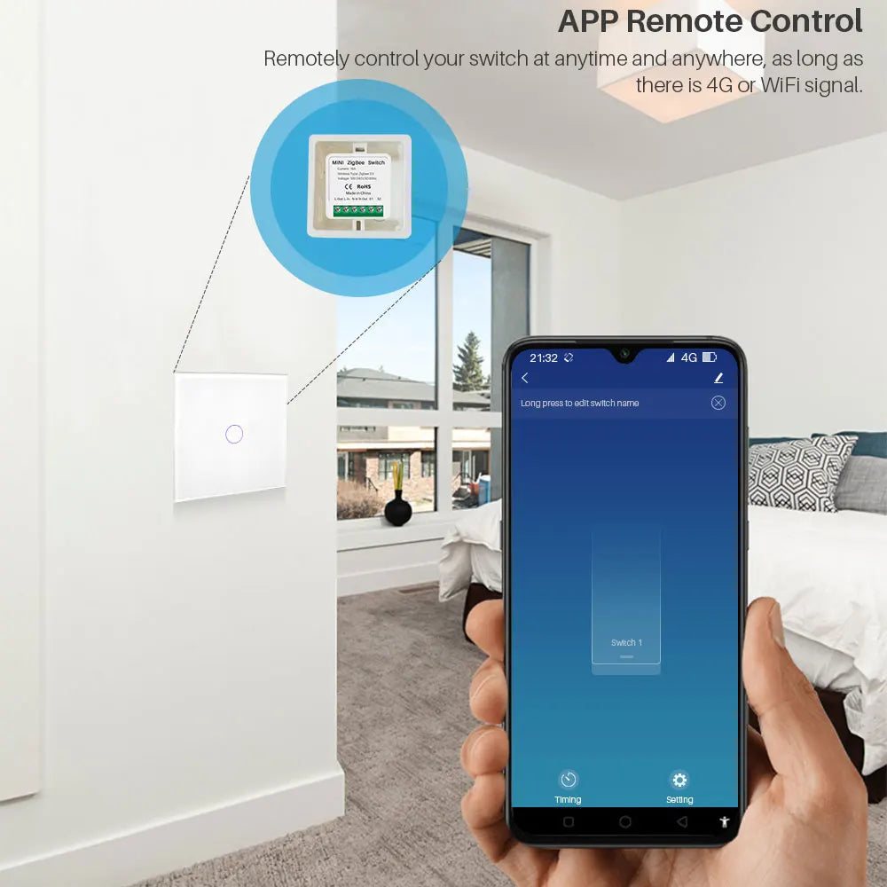 Switch Module ZigBee Smart, maxload 16A, Support Two-way Control Smart Home