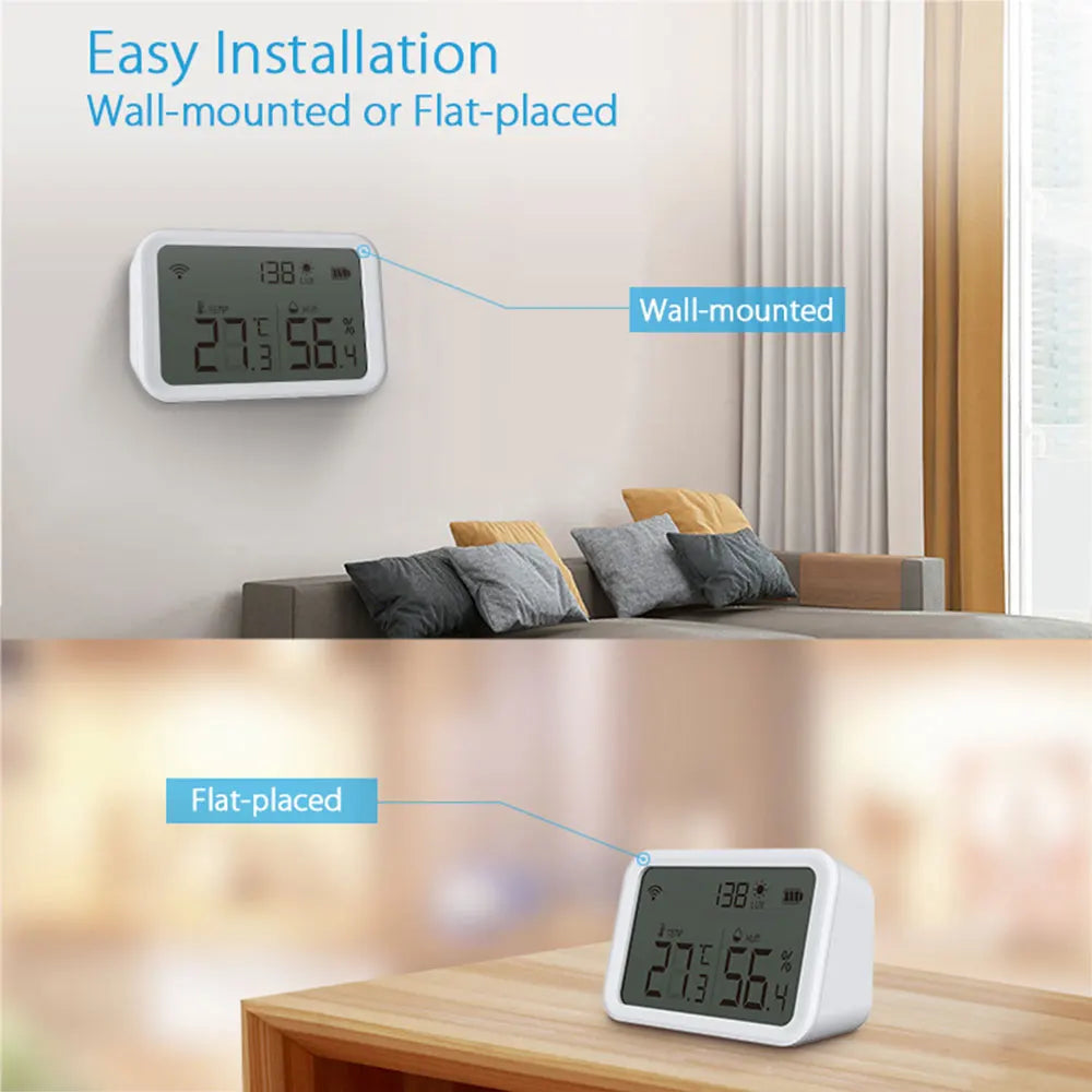 Temperature Humidity Sensor Wi-Fi, With Screen