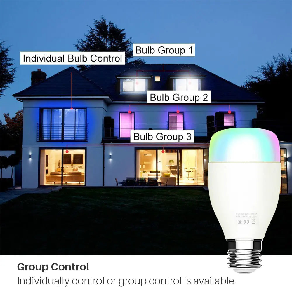 Smart Lighting Wi-Fi, LED, Lamp E27, Multiple colors, 3 pieces