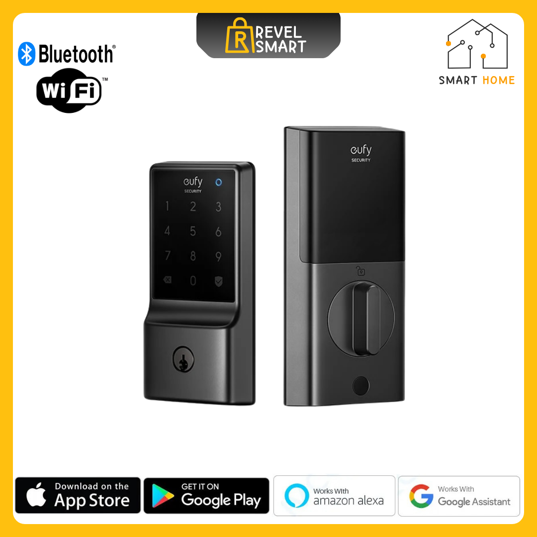 eufy, Smart Door Lock, C210 version, 5-in-1 Keyless Entry Door Lock, Built-in WiFi