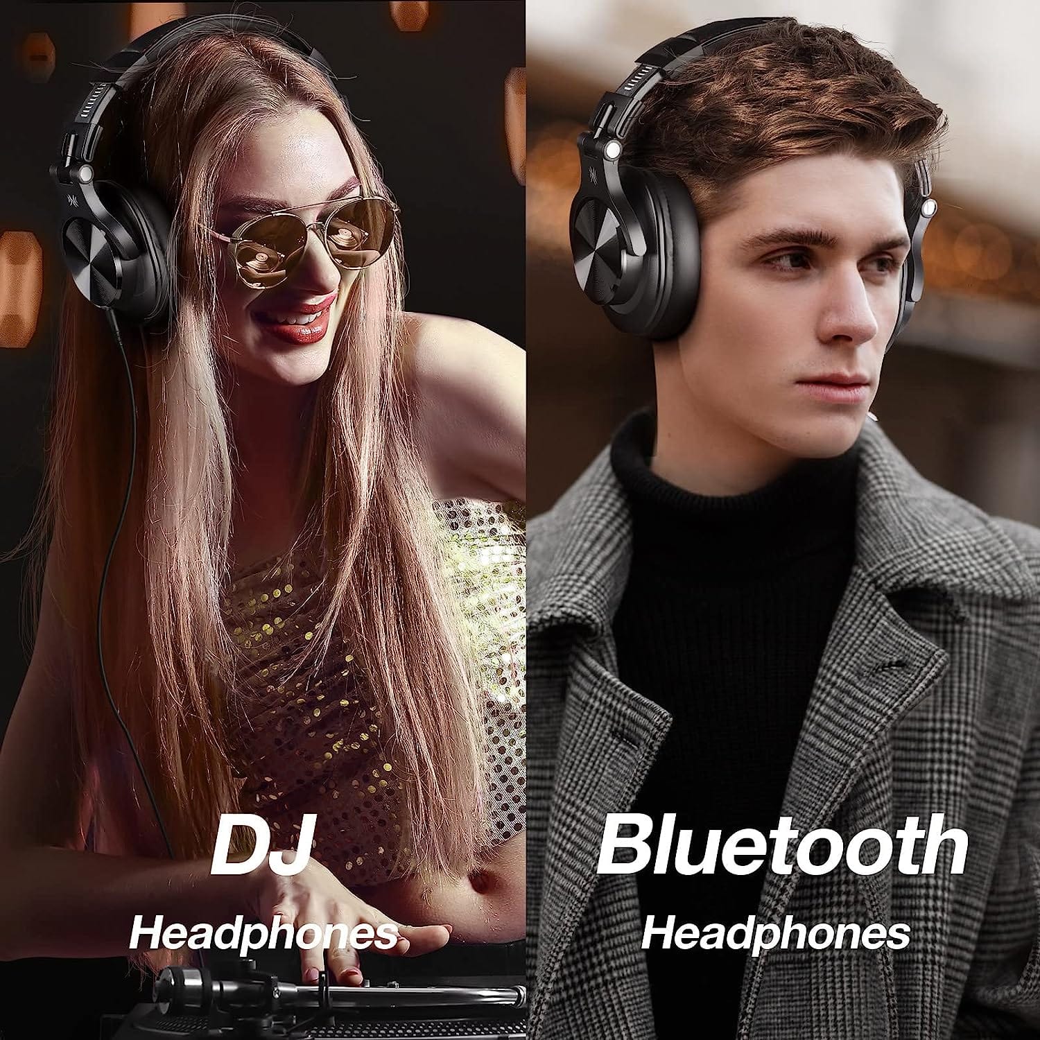 OneOdio Oneodio Wireless Headphone, Version A70, Supports Bluetooth 5.2, Playtime up to 72 Hours, Color Black Gold