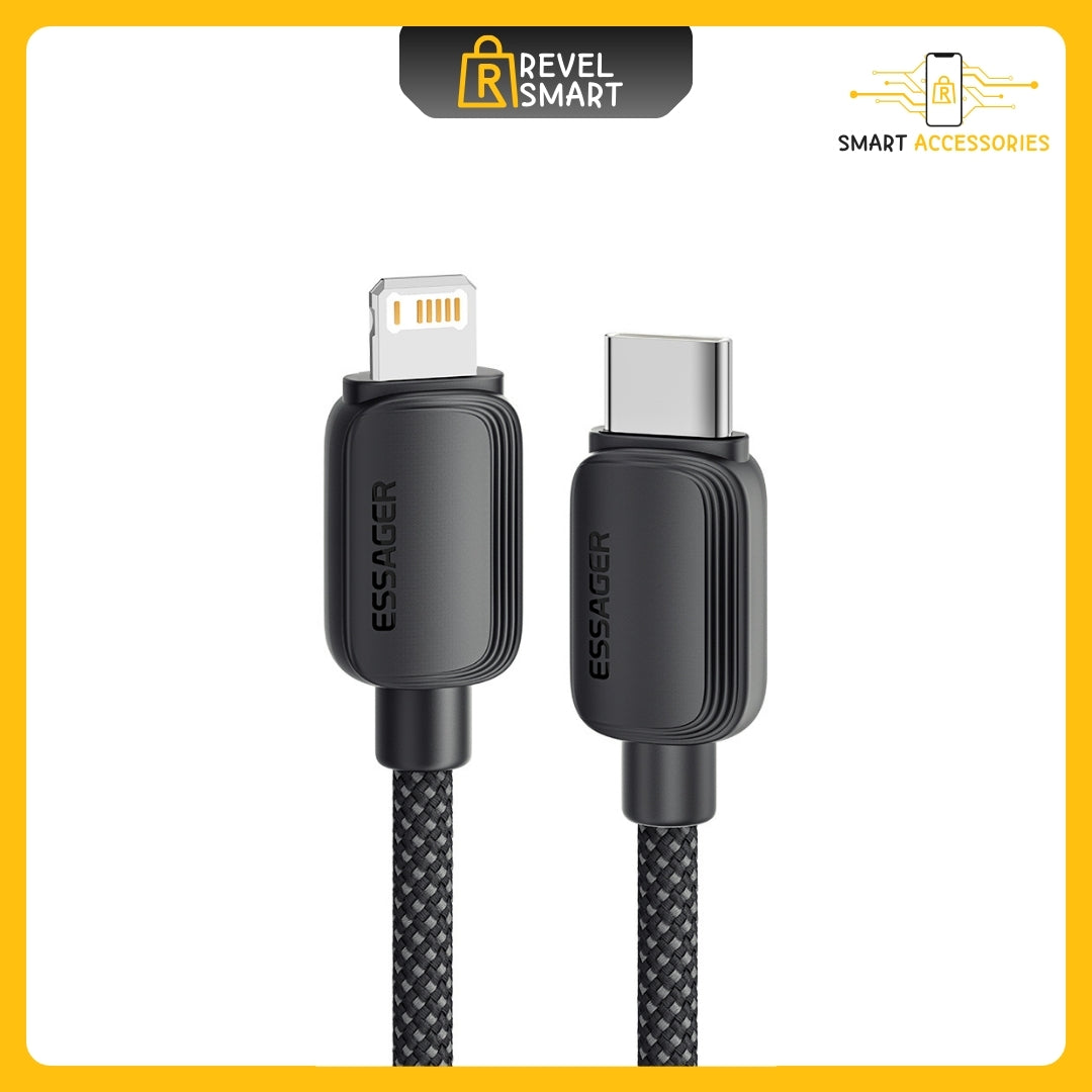 Charge Cable Type C To Lightning, From Essager, Color Black, 29W