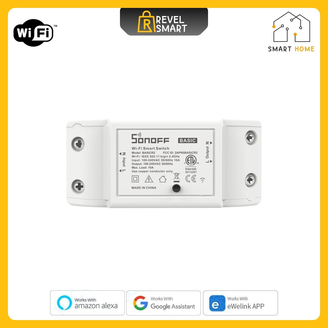 Switch Module Smart, From SONOFF, Support BASIC Wifi Wireless, maxload 10A, Support Convert Ordinary Switch to Smart Switch