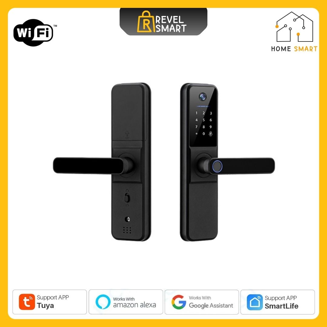 Smart Door Lock from YRHAND a model H01 with a camera Black Color
