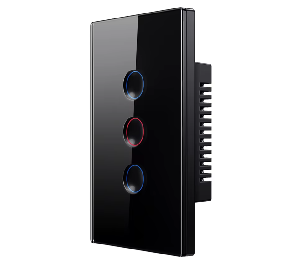 AVATTO Tuya WiFi smart groove touch light switch LTS02RD-US no neutral wire with RF433 remote and voice control
