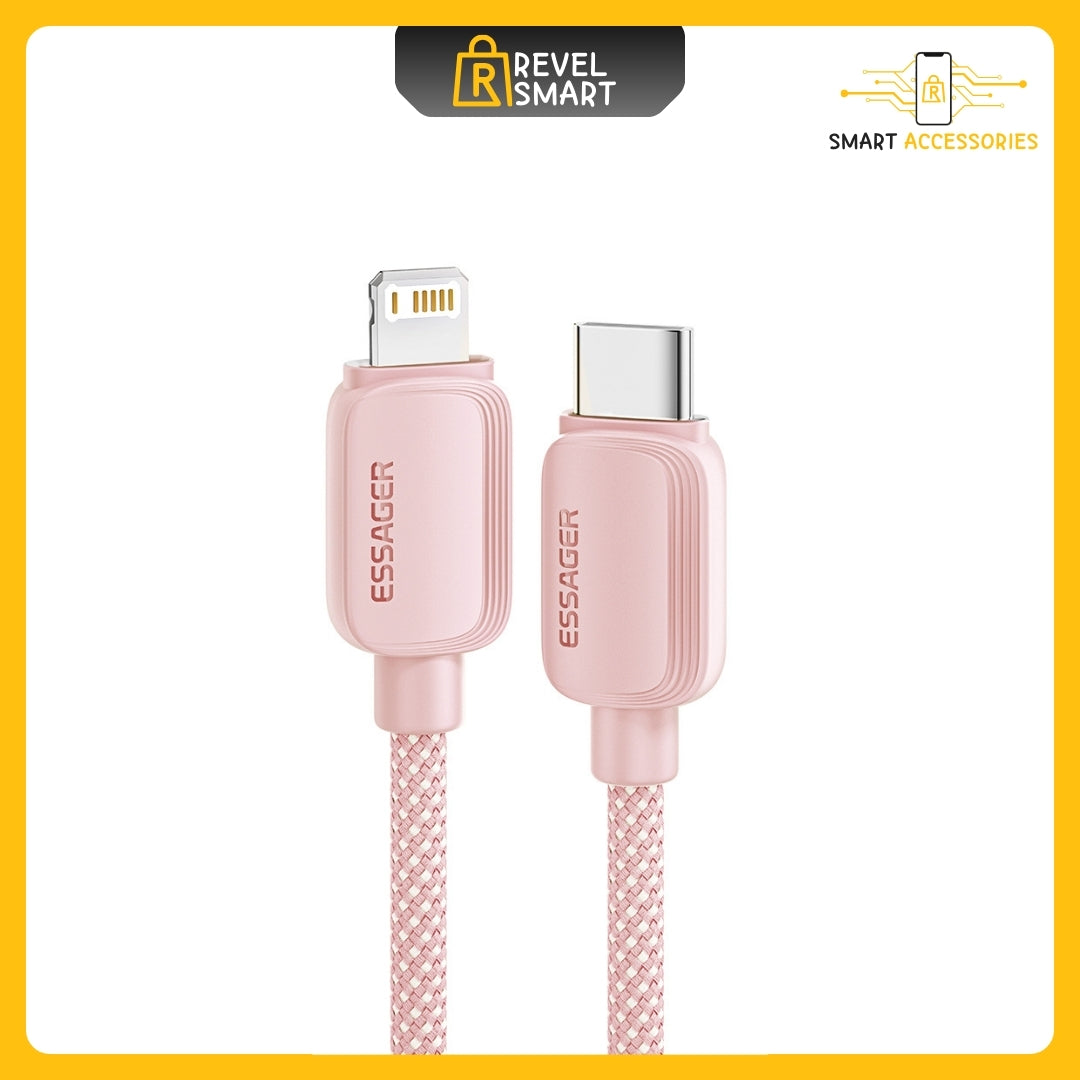 Charge Cable Type C To Lightning, From Essager, Color PINK, 29W