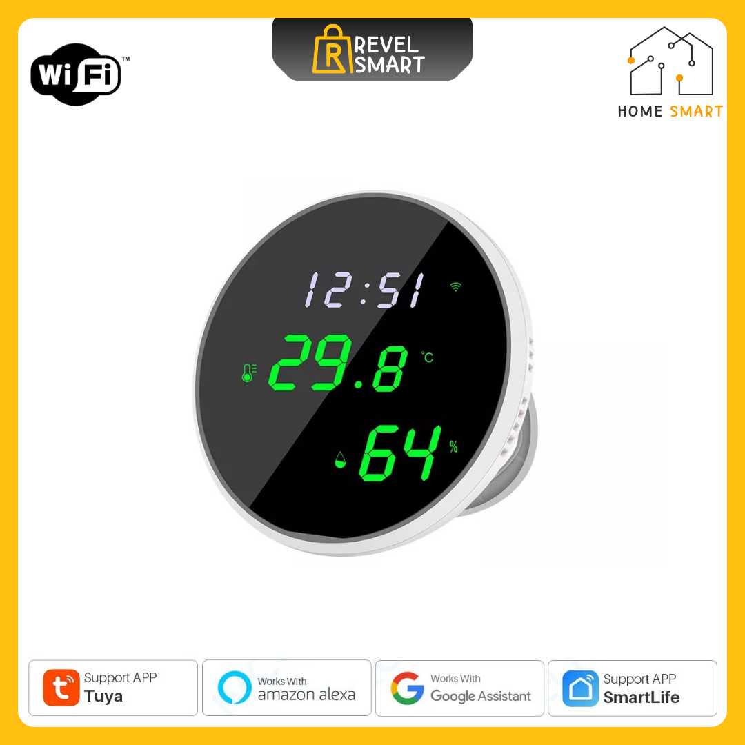 Temperature Humidity Sensor WiFi, With LCD Display Backlight