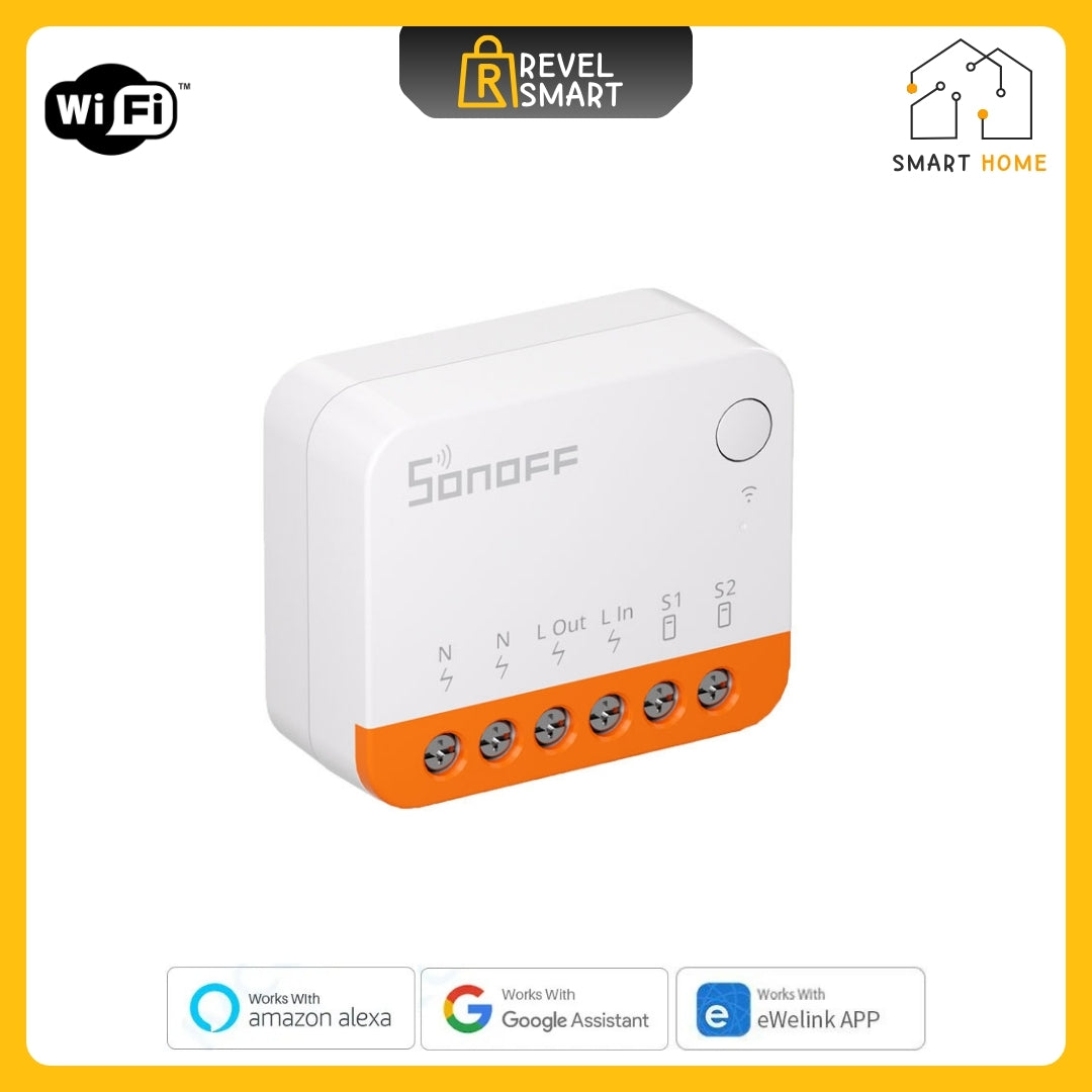 وحدة تبديل ذكية، من SONOFF، تدعم شبكة Wi-Fi اللاسلكية، إصدار MINIR4 MINI، الحد الأقصى للحمل 10 أمبير، تدعم تحويل المفتاح العادي إلى مفتاح ذكي