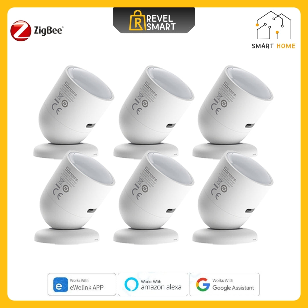 Motion Sensor ZigBee Human Presence, From SONOFF, SNZB-06P Version, 6 pieces