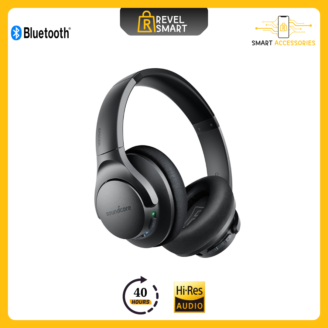 Soundcore, Wireless Over Ear, Version Life Q20, Supports Bluetooth 5.0, Playtime up to 40 Hours, Color Black