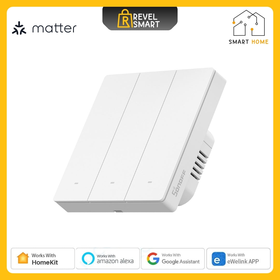 مفتاح حائط ذكي، من SONOFF، إصدار M5 80، يدعم Matter، أقصى حمل 6 أمبير