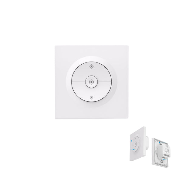 SONOFF EDIM white clip-on dimmer wall switch enclosure for MINI-DIM and MINI-ZBDIM modules with curved buttons