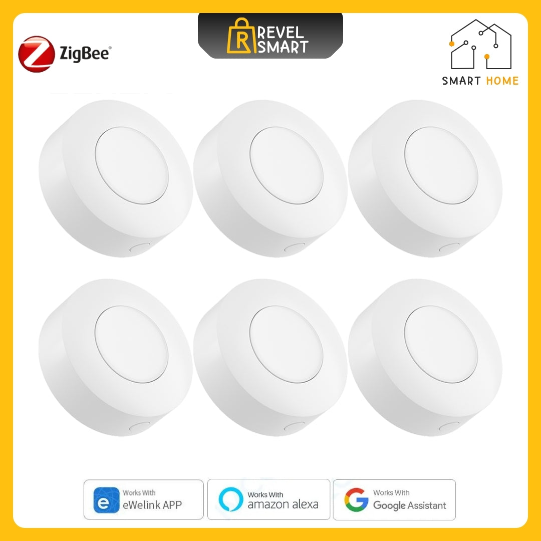 Smart Switch Button, Zigbee Wireless, From SONOFF, SNZB-01P Version, 6 pieces