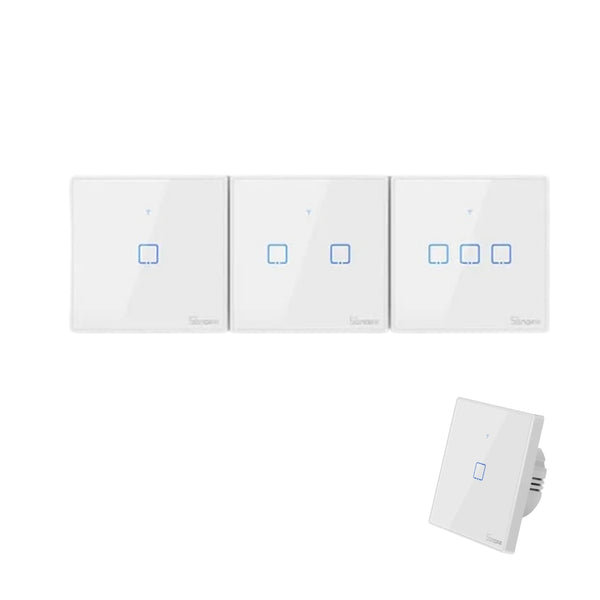 Interruptor inteligente de pared táctil Sonoff T2EU TX WiFi – con control RF y por voz