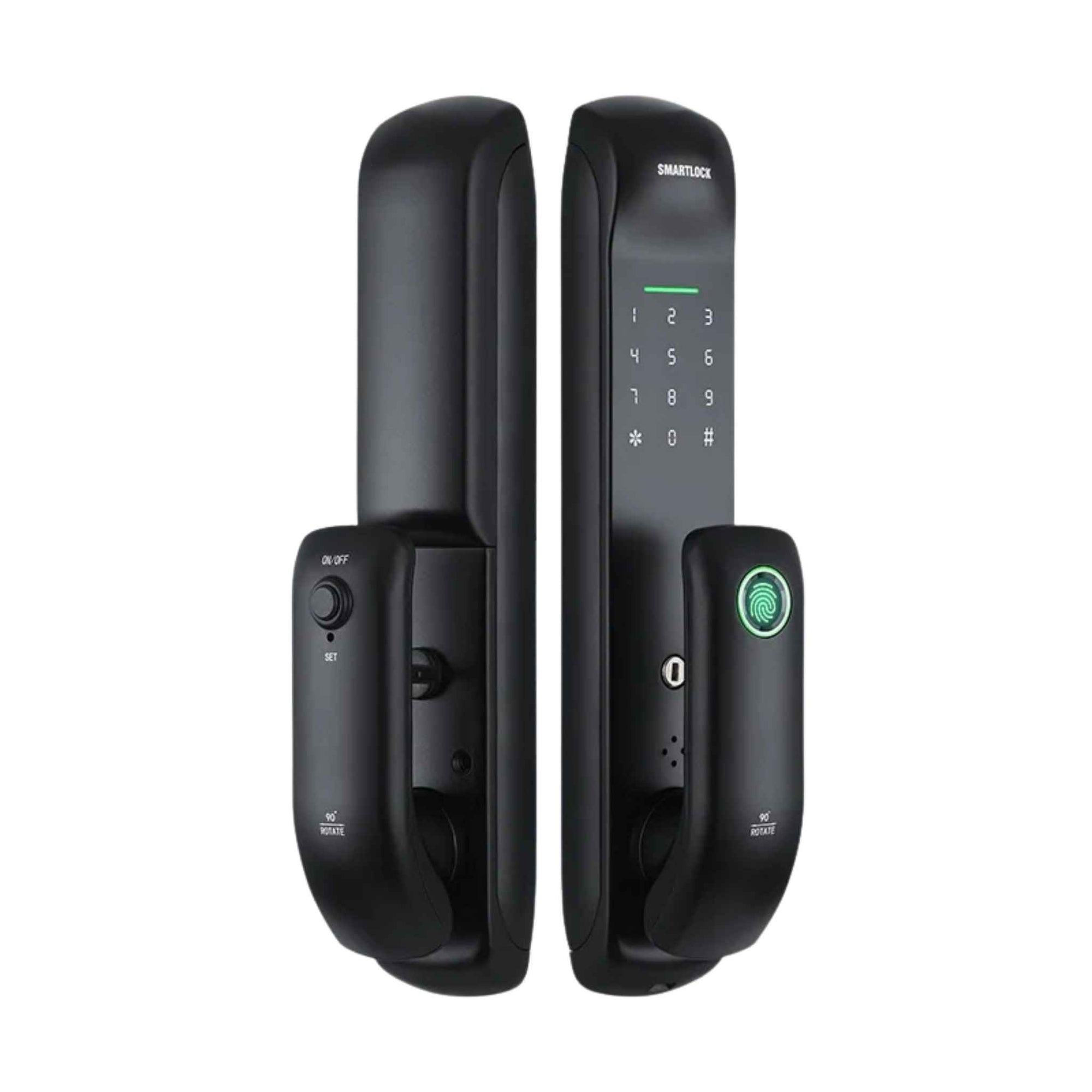 TTLock electronic mortise smart door lock with fingerprint keypad password and IC card access for wooden doors
