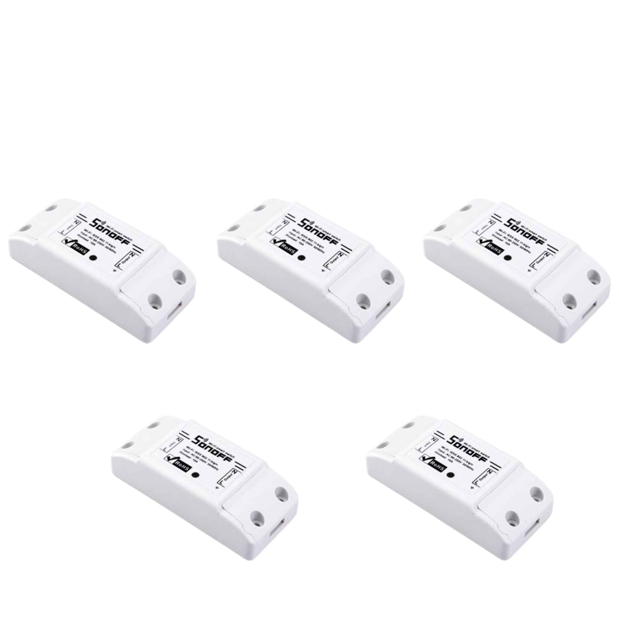 5PCS Sonoff WiFi Smart Switch - Revel Smart