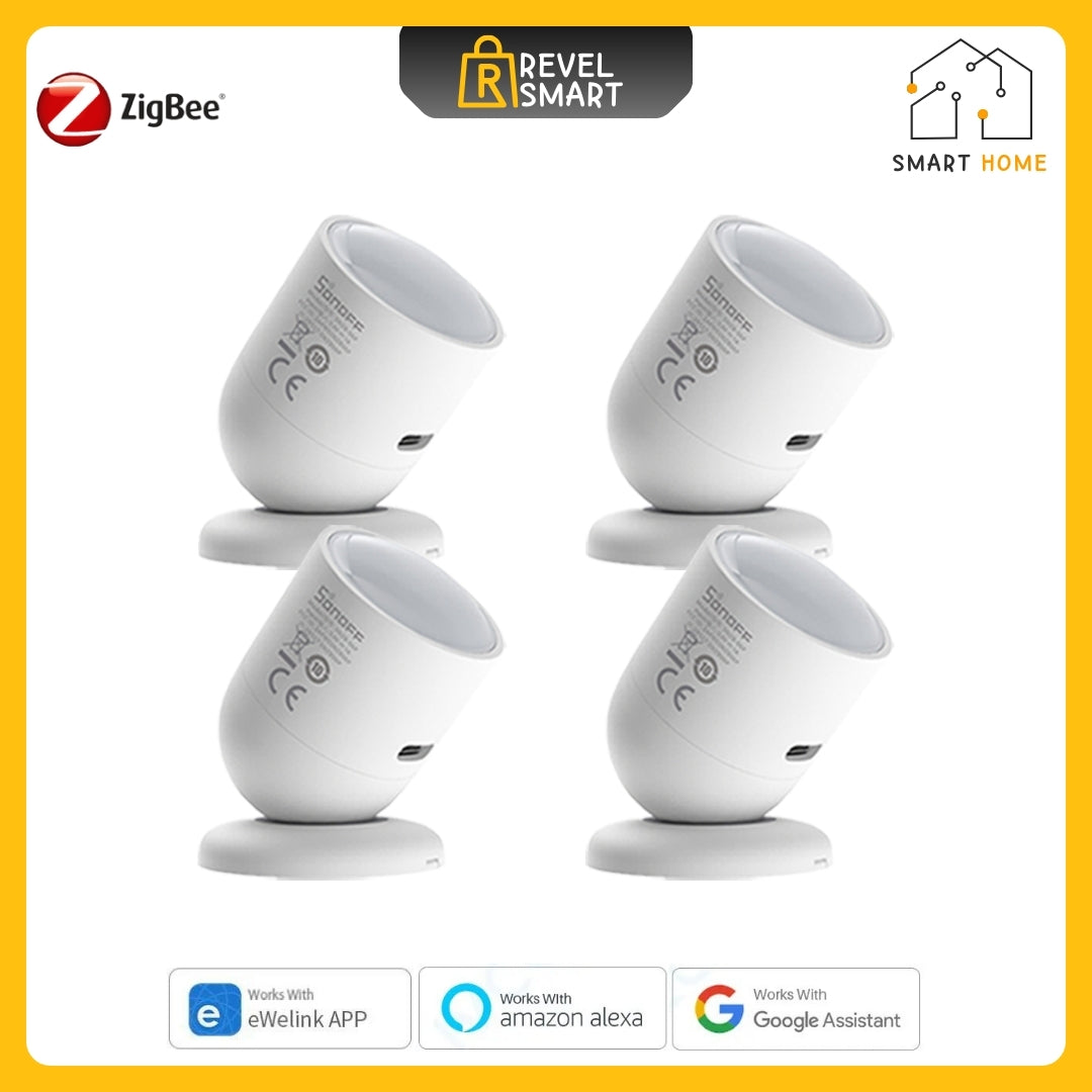 مستشعر الحركة ZigBee Human Presence من SONOFF، إصدار SNZB-06P، 4 قطع