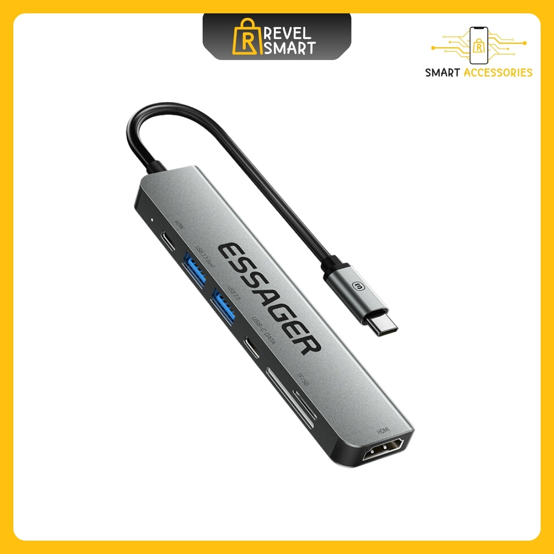 USB Hub Type-C, From Essager, 60W fast charging