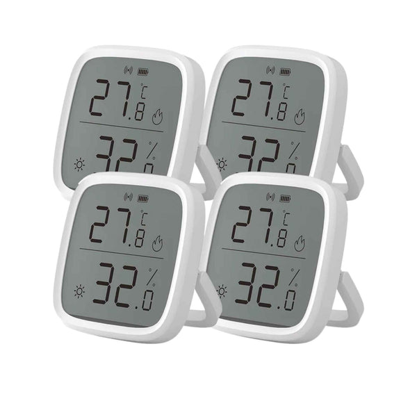 Lot de 4 capteurs intelligents de température et d’humidité SONOFF SNZB-02D Zigbee avec écran LCD