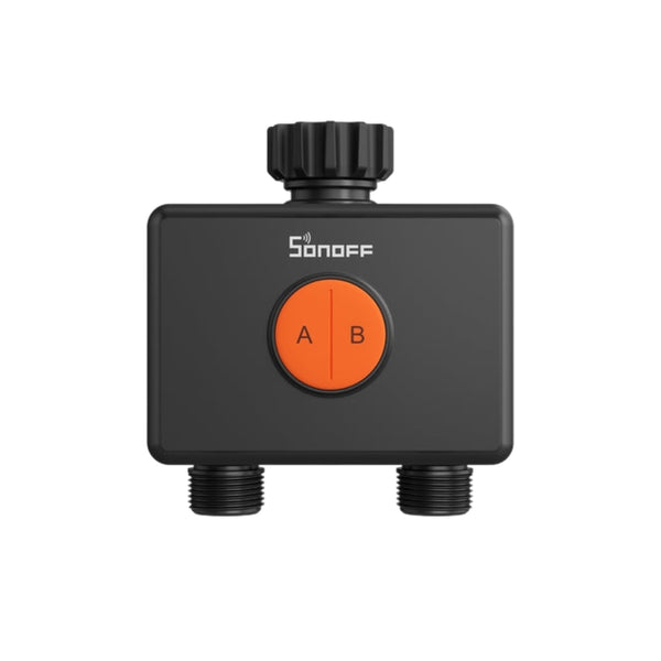 SONOFF Hydro DUO dual-zone Zigbee smart water valve with two outlets, flow meter and brass inlet