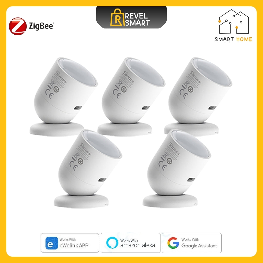 Motion Sensor ZigBee Human Presence, From SONOFF, SNZB-06P Version, 5 pieces