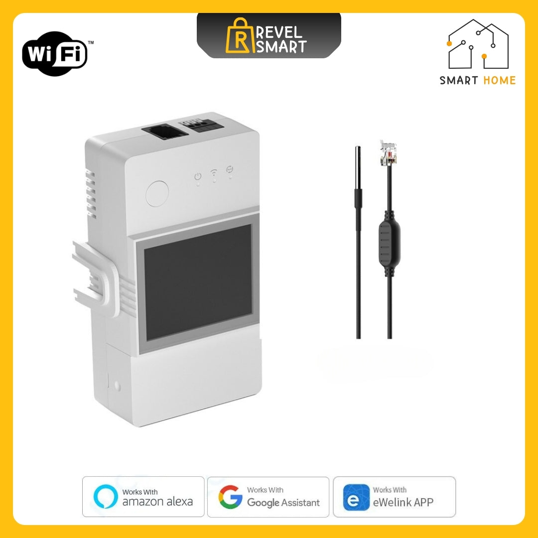 Water Temperature Sensor WiFi, From SONOFF, WTS01 Version, With LCD Screen, maxload 20A