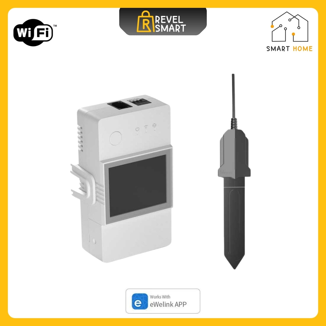 Soil Moisture Sensor WiFi, From SONOFF, MS01 Version, With LCD Screen, IP55 Waterproof, maxload 20A