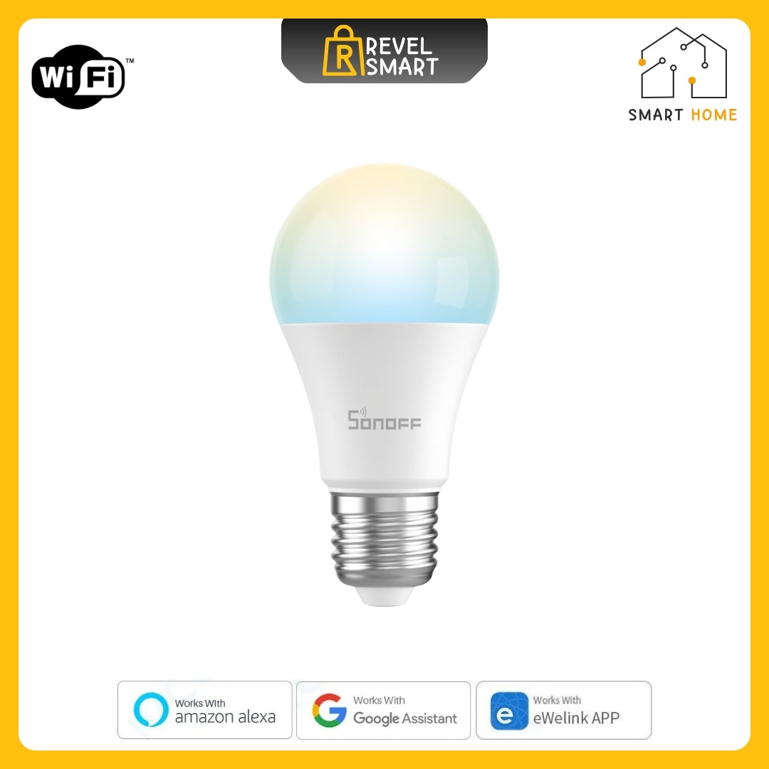 إضاءة ذكية واي فاي، إصدار B02-BL-A60، مصباح E27، LED، دافئ وبارد، من SONOFF