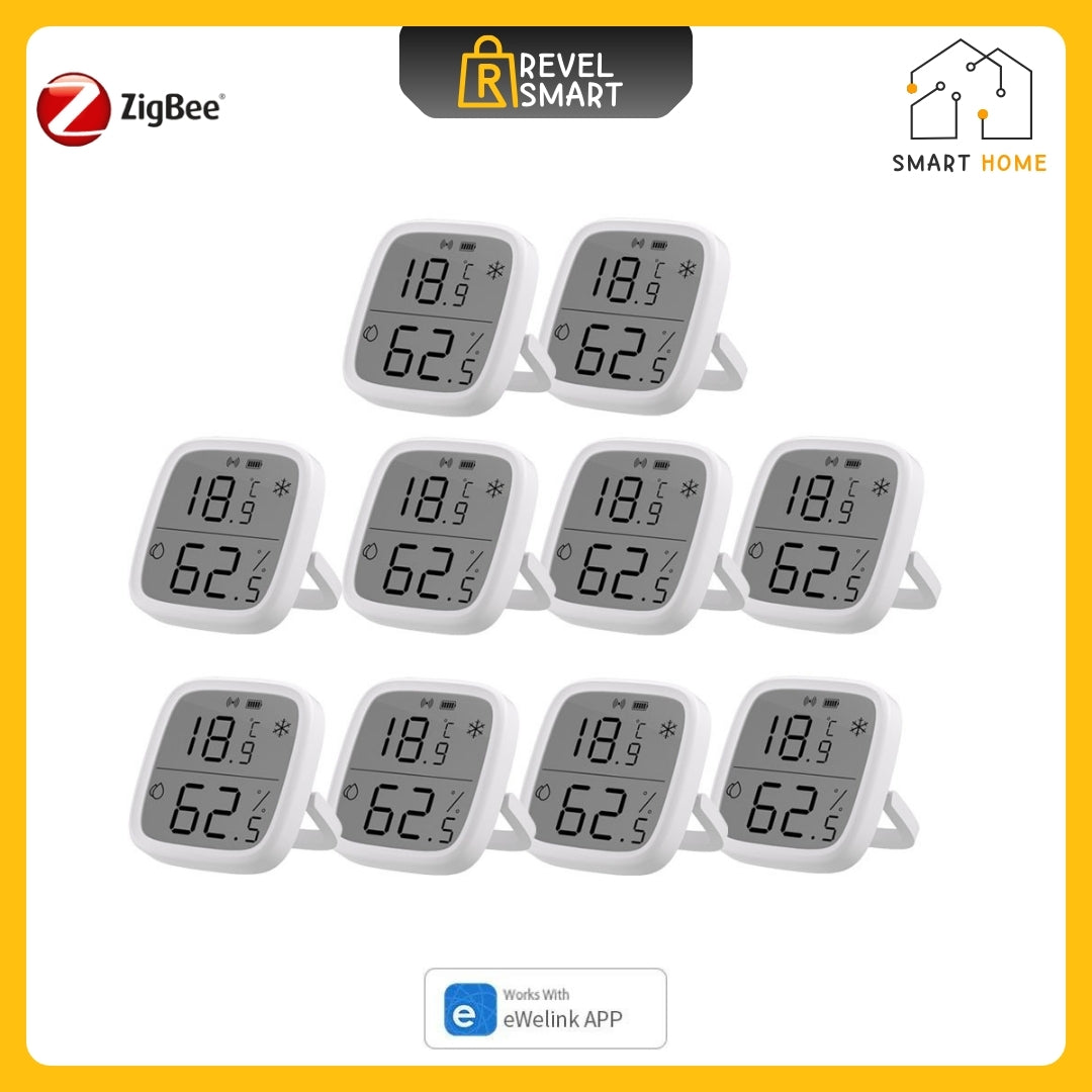 Temperature Humidity Sensor ZigBee, From SONOFF, SNZB-02D version, With LCD Screen, 10 pieces