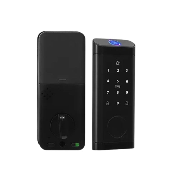 Catchface smart fingerprint deadbolt door lock with TTLock app, keypad, RFID cards, and gateway support for Alexa

