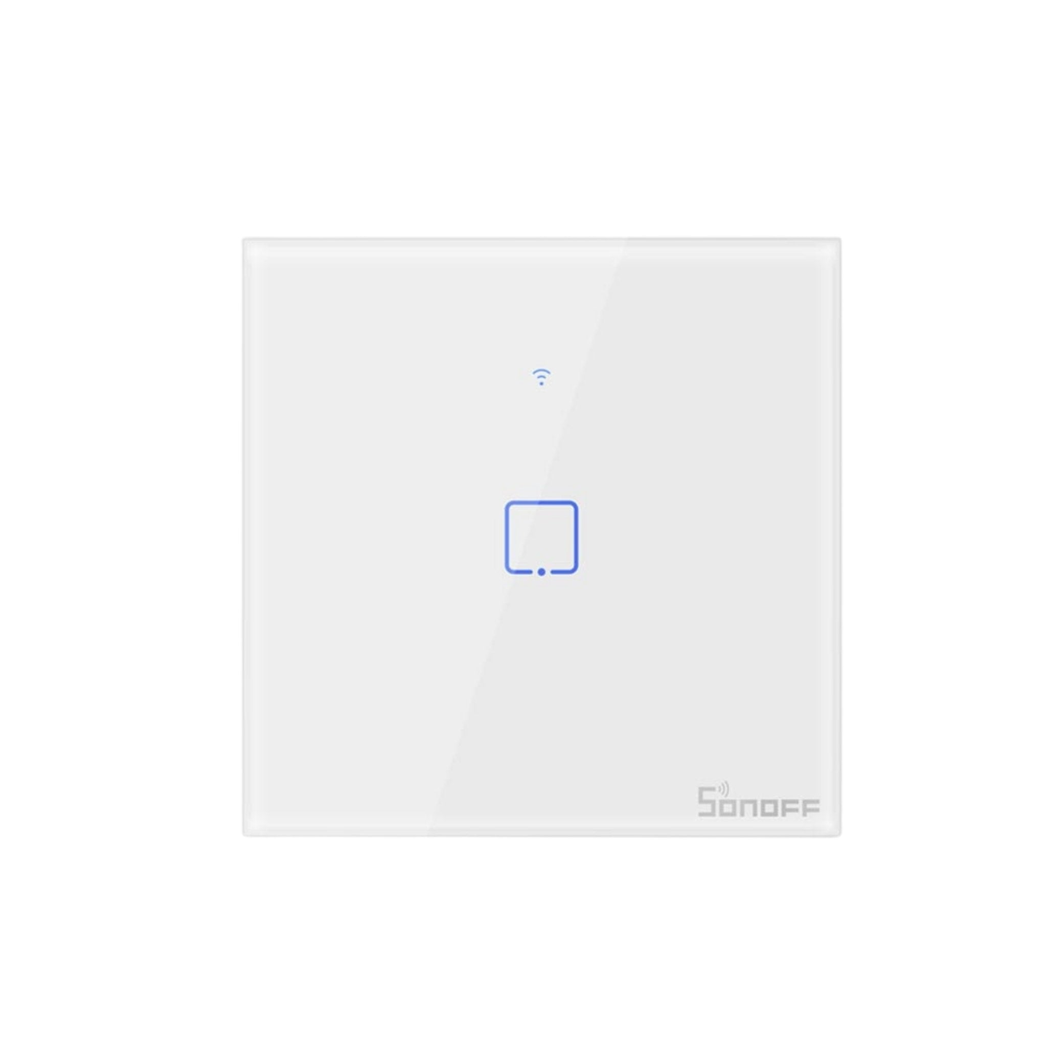 Interruptor de Luz Inteligente Táctil Sonoff T1 Tipo UK Plug 86 Painel de Vidro Temperado Suporta WiFi/RF/APP/Controlo Táctil