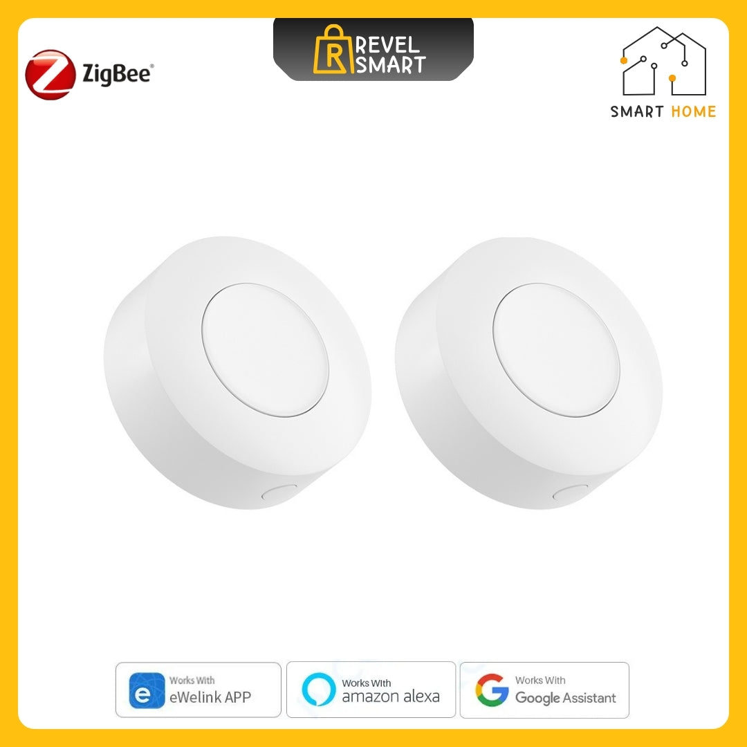 Smart Switch Button, Zigbee Wireless, From SONOFF, SNZB-01P Version, 2 pieces