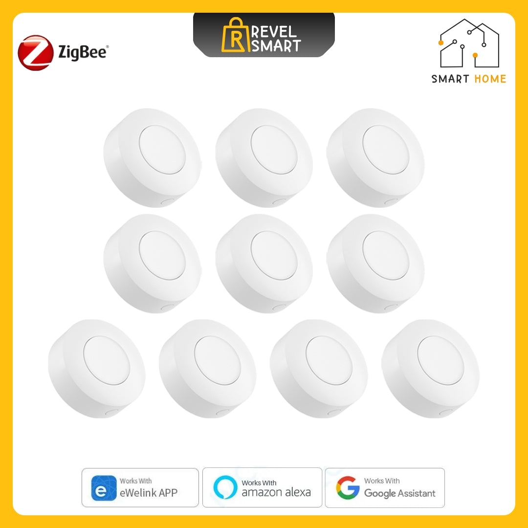 Smart Switch Button, Zigbee Wireless, From SONOFF, SNZB-01P Version, 10 pieces