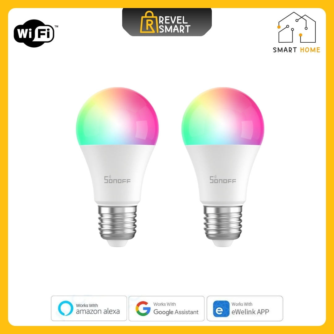 إضاءة ذكية واي فاي، إصدار B05-BL-A60، مصباح E27، باهت، LED، قطعتين، من SONOFF