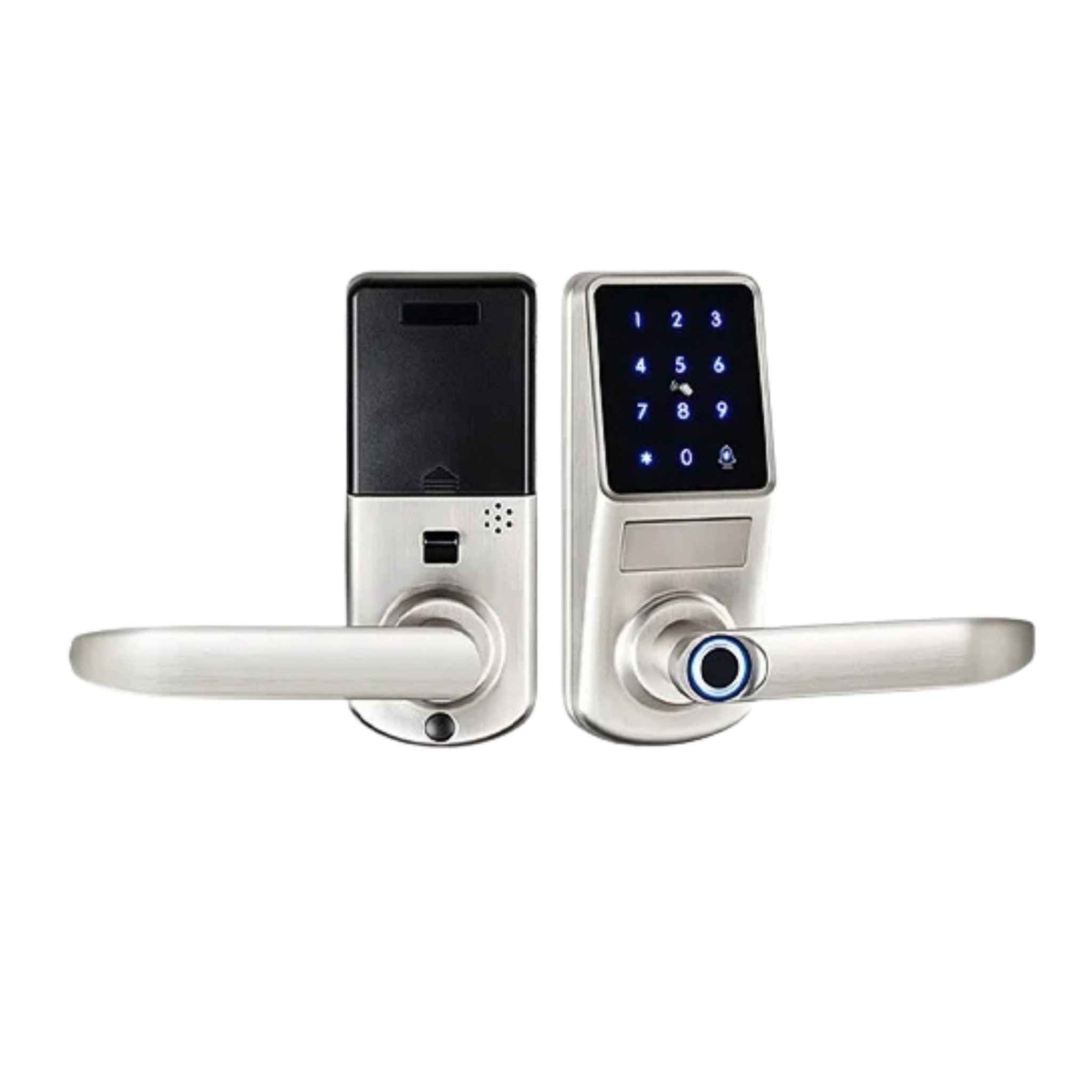 TTLock fingerprint smart door lock with touchscreen keypad and M1 card access for home apartment hotel

