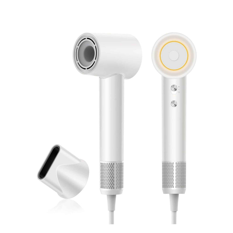 ABIR High-Speed Hair Dryer showcasing 360° rotating nozzle and advanced ionic technology for smooth, shiny hair.