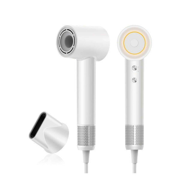 ABIR High-Speed Hair Dryer showcasing 360° rotating nozzle and advanced ionic technology for smooth, shiny hair.