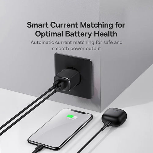 Baseus 10.5W USB Ταξιδιωτικός Φορτιστής – Διπλή Θύρα, Συμπαγής Αντάπτορας Πρίζας