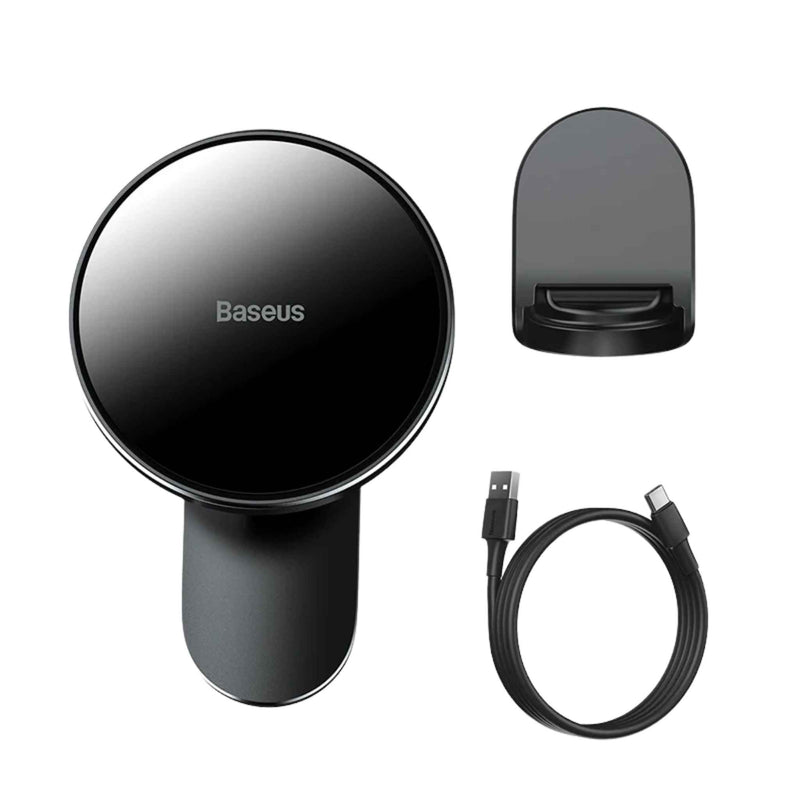 Baseus Magnetic 15W Wireless Car Charger with Phone Holder – Compatible with iPhone MagSafe Series
