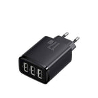 Baseus 17W 3USB Compact Travel Charger - Triple Port Wall Adapter
