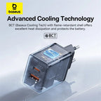 Baseus 20W Mini Dual-Port Fast Charger – USB-A + USB-C PD 3.0 Quick Charge Adapter