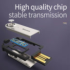 Baseus BA01 USB Bluetooth 5.0 Car Audio Adapter with 3.5mm AUX – Hands-Free Calls