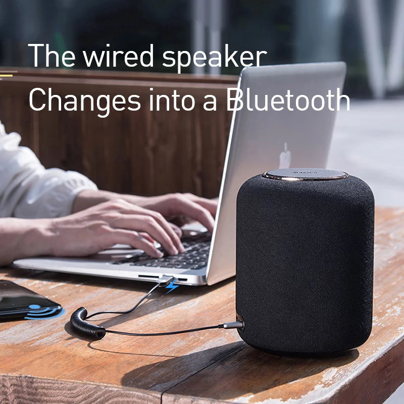 Baseus BA01 USB Bluetooth 5.0 Car Audio Adapter with 3.5mm AUX – Hands-Free Calls