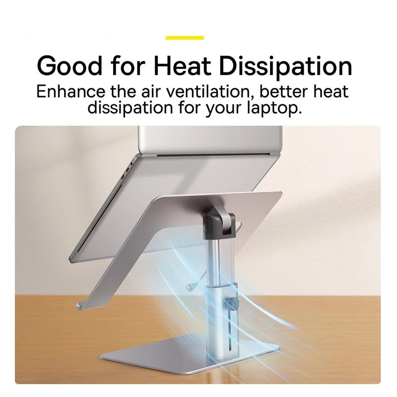 Baseus Metal Adjustable Laptop Stand – Hollowed-out Design for Heat Dissipation
