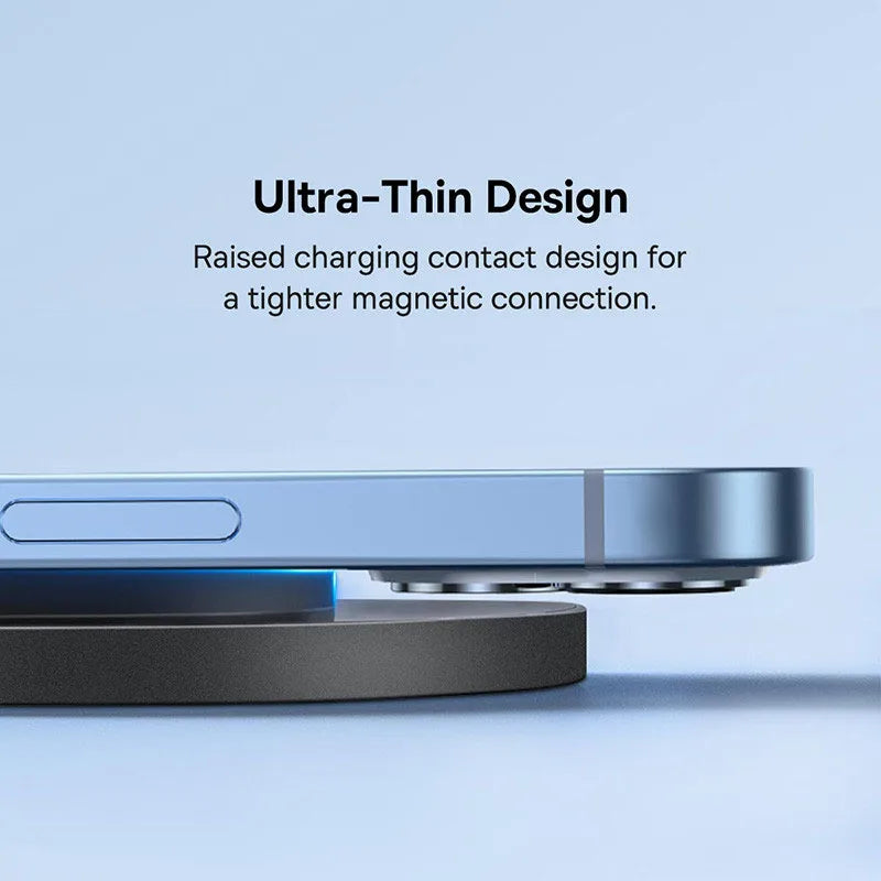 Baseus Simple 2 15W Wireless Charger – Ultra-Thin Transparent Qi Charging Pad for iPhone, Samsung, Huawei & More